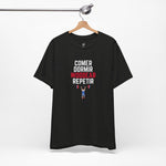 Unisex Workout T-Shirt - "Comer Dormir Woddear Repetir" | Functional Hispanic & Latino Gym Apparel