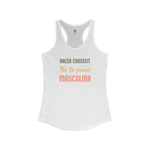 Women's Workout Tank Top - "Más Culona" (White) | Fun Hispanic & Latina Gym Apparel