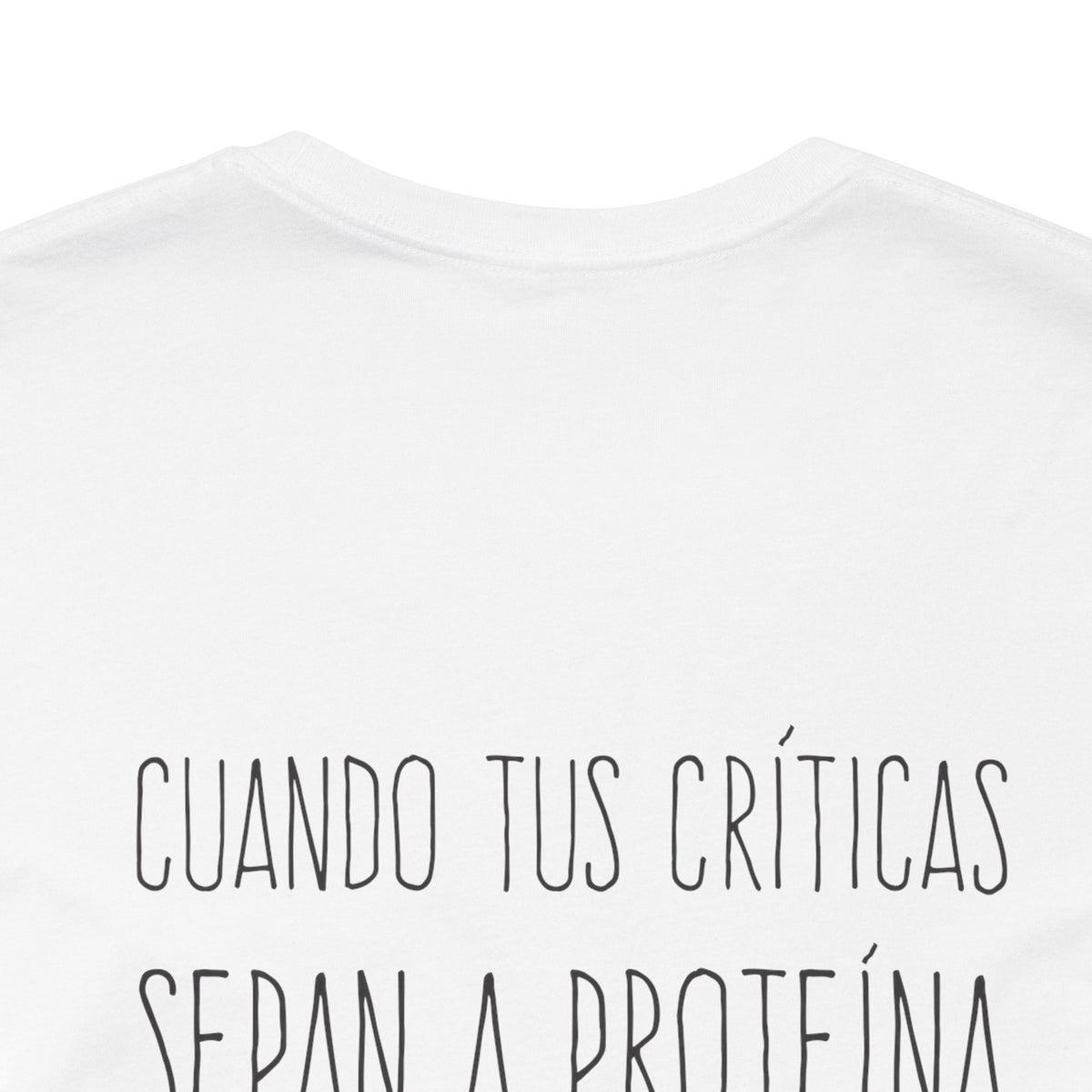 Women's Workout T-Shirt - "Críticas de Proteína" | Stylish & Motivational Activewear