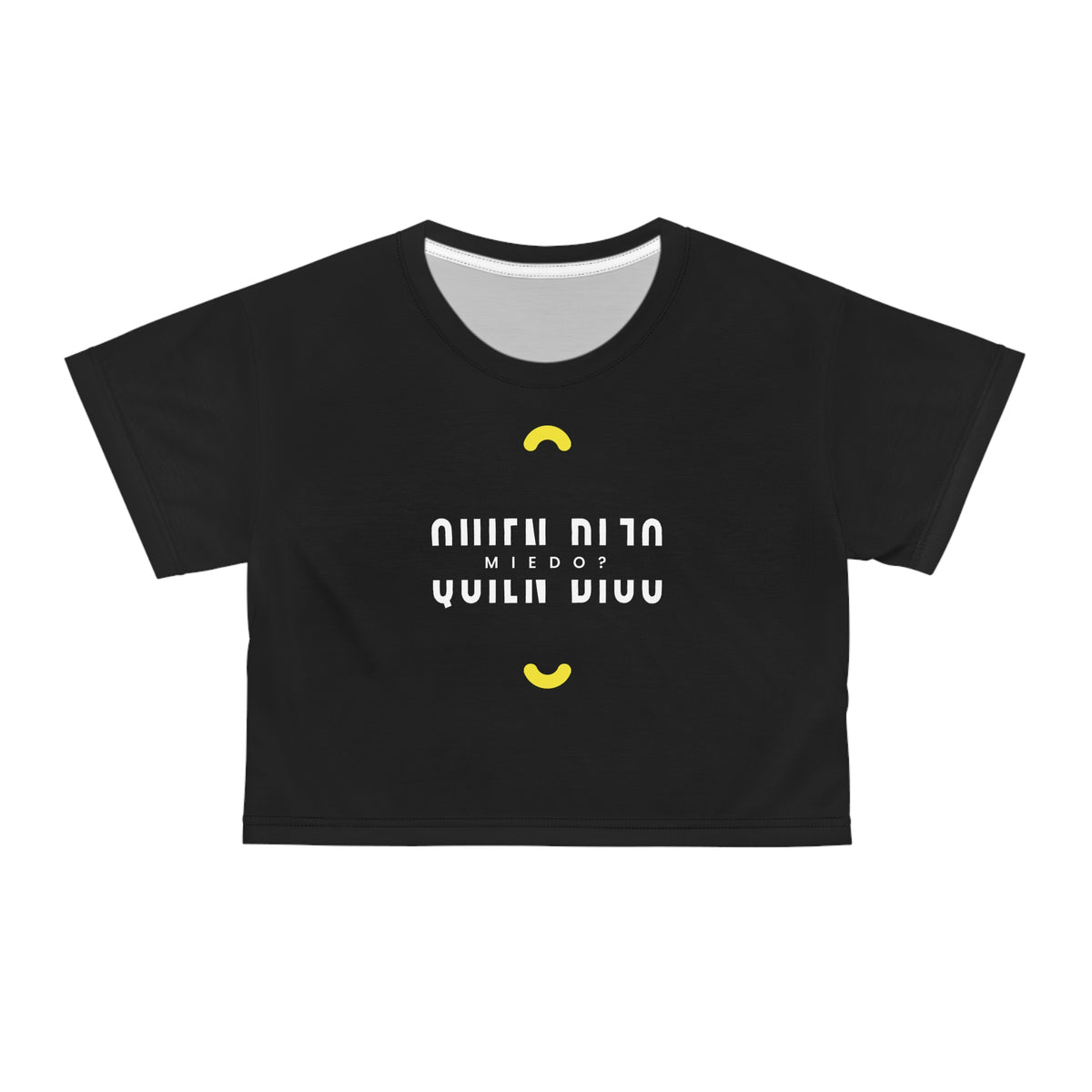Women's Workout Crop Top - "Quién Dijo Miedo" | Bold Hispanic & Latina Gym Apparel