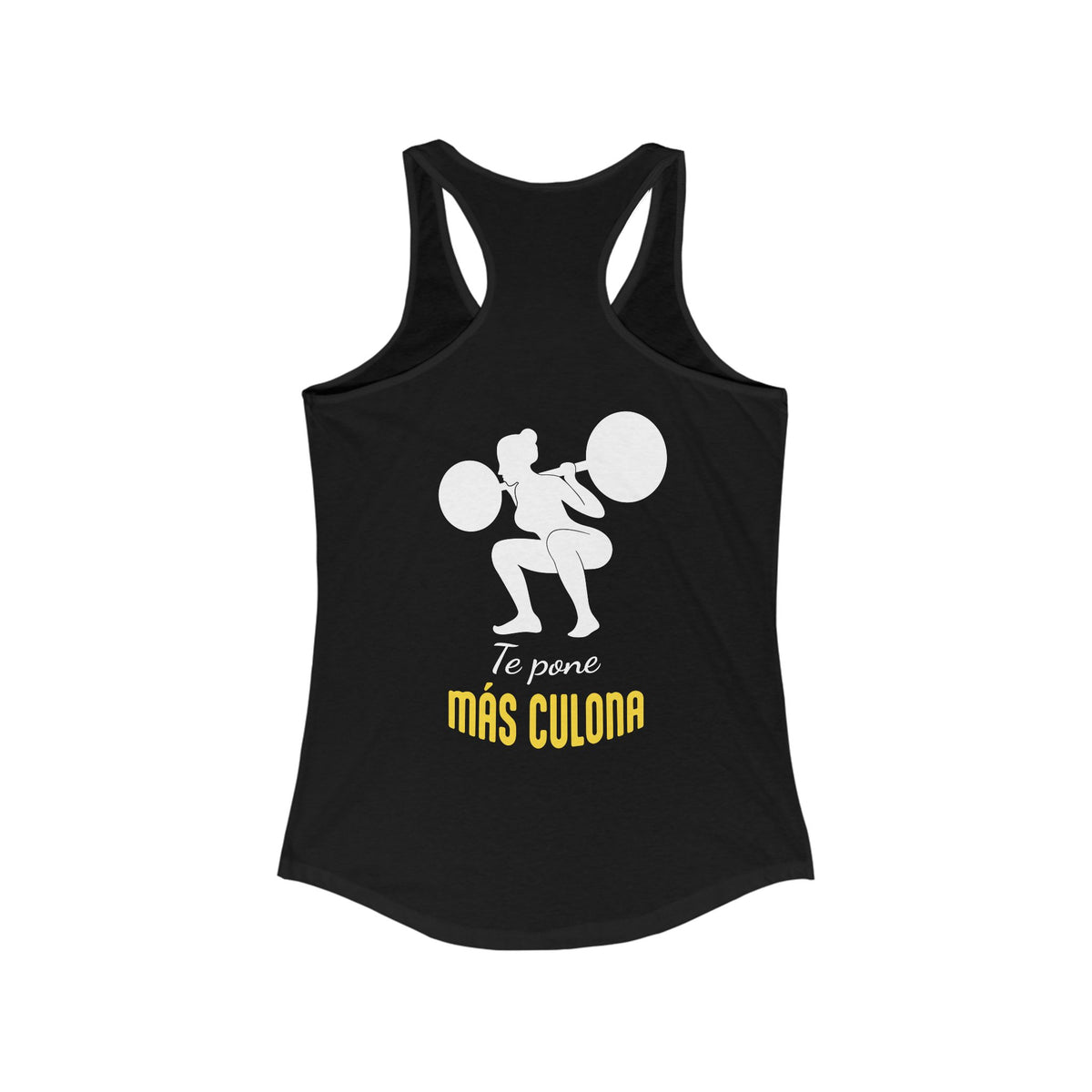 Tank Top de Entrenamiento para Mujer - "Más Culona" (Negro) | Ropa Deportiva Divertida para Latinas
