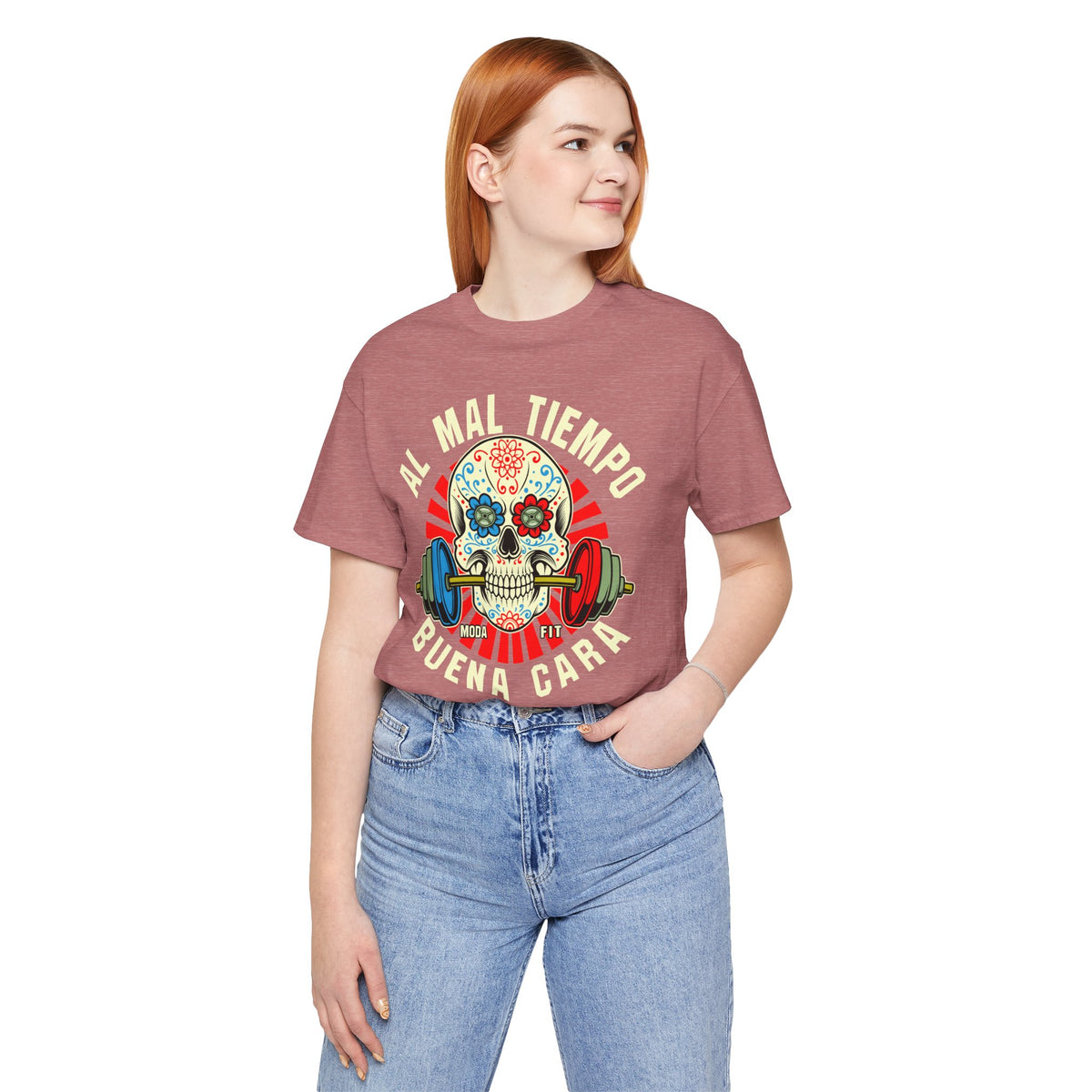 Camiseta de Entrenamiento para Mujer - "Al Mal Tiempo Buena Cara" | Estilo y Motivación en Ropa Deportiva