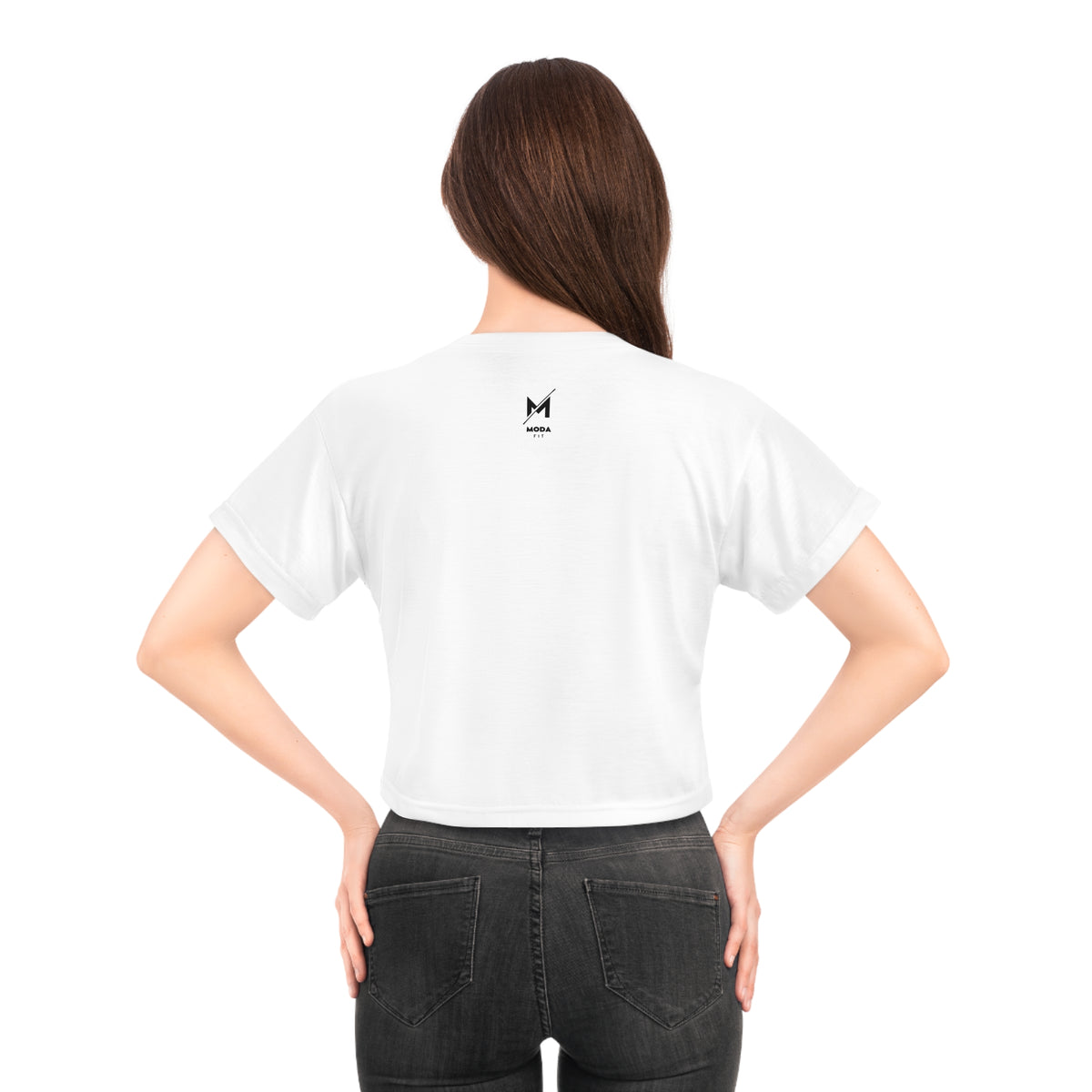 Women's Workout Crop Top - "DeBi HaCER MaS RePS" | Fun Hispanic & Latina Gym Apparel