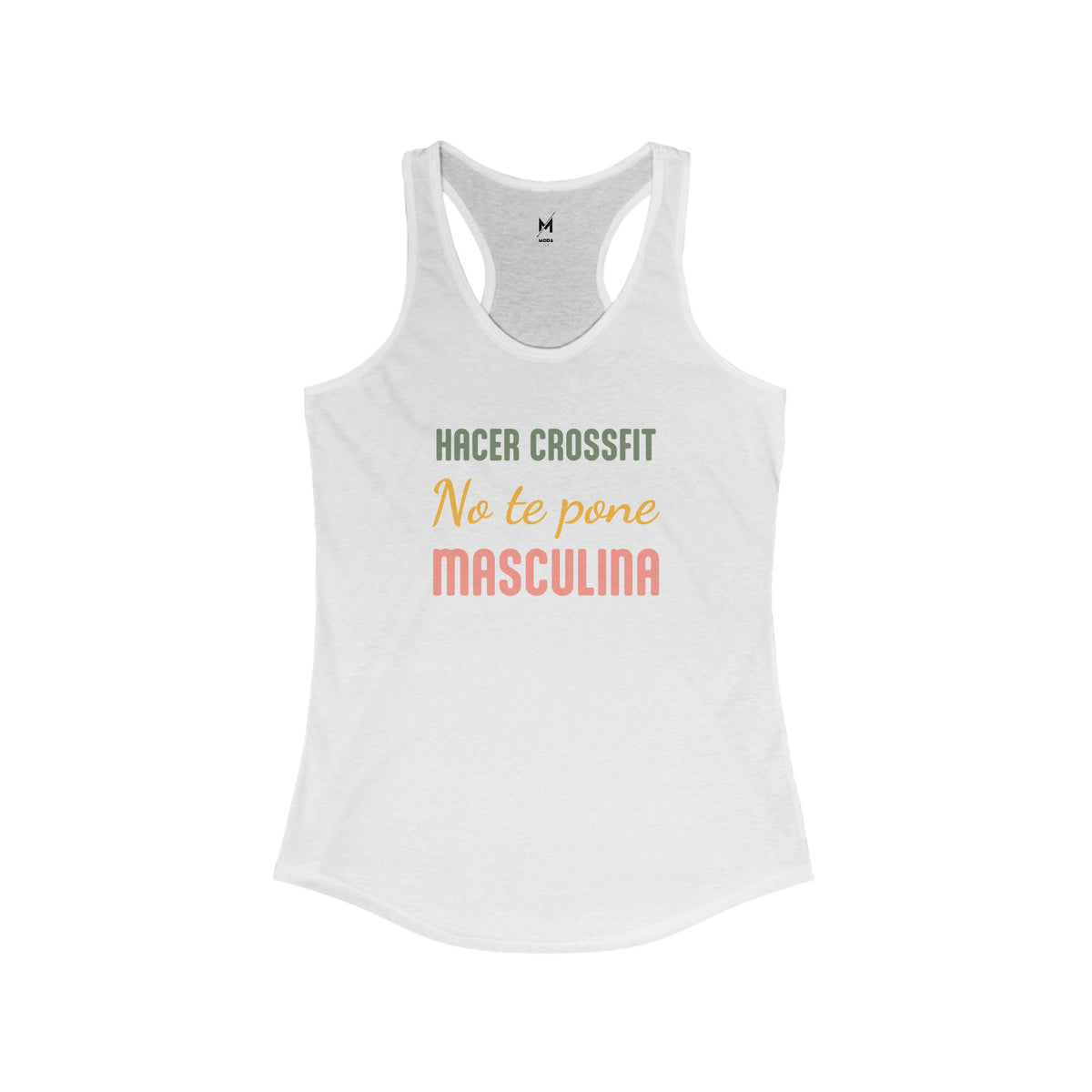 Tank Top de Entrenamiento para Mujer - "Más Culona" (Blanco) | Ropa Deportiva Divertida para Latinas