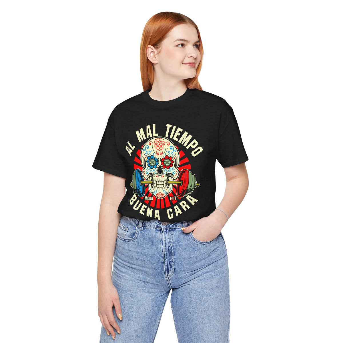 Camiseta de Entrenamiento para Mujer - "Al Mal Tiempo Buena Cara" | Estilo y Motivación en Ropa Deportiva