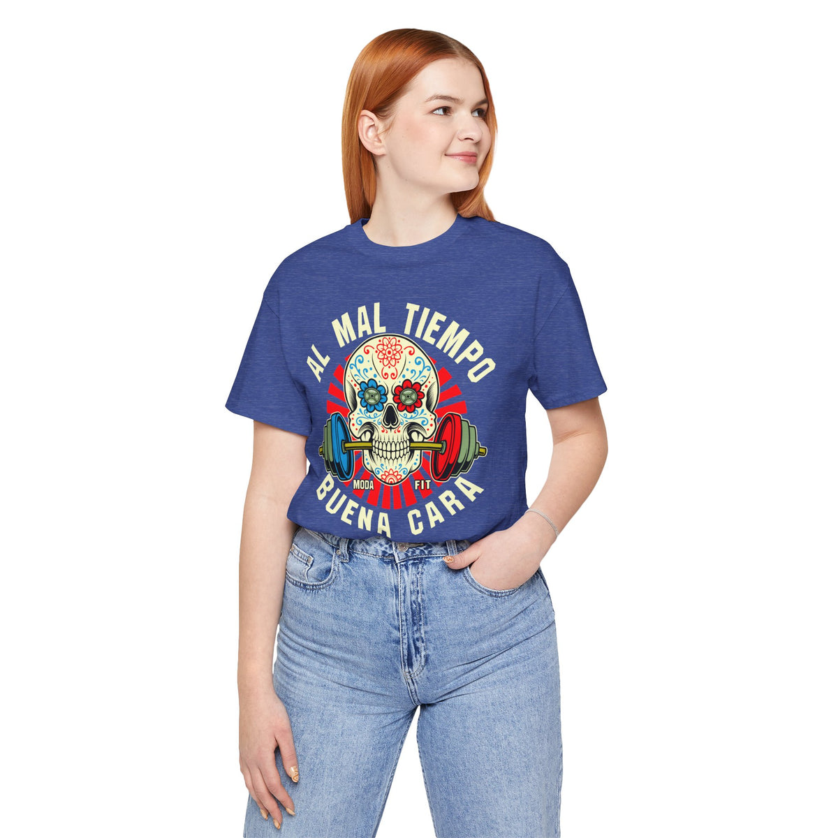 Camiseta de Entrenamiento para Mujer - "Al Mal Tiempo Buena Cara" | Estilo y Motivación en Ropa Deportiva