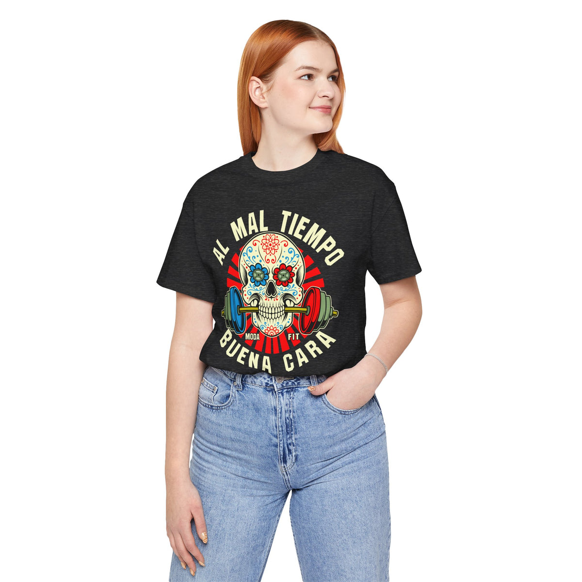 Camiseta de Entrenamiento para Mujer - "Al Mal Tiempo Buena Cara" | Estilo y Motivación en Ropa Deportiva