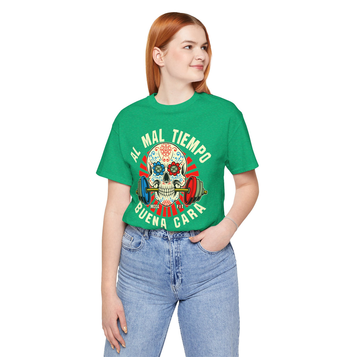 Camiseta de Entrenamiento para Mujer - "Al Mal Tiempo Buena Cara" | Estilo y Motivación en Ropa Deportiva