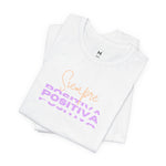 Women's Workout T-Shirt - "Siempre Positiva" | Stylish & Motivational Activewear