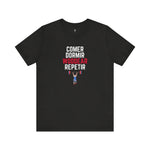 Unisex Workout T-Shirt - "Comer Dormir Woddear Repetir" | Functional Hispanic & Latino Gym Apparel