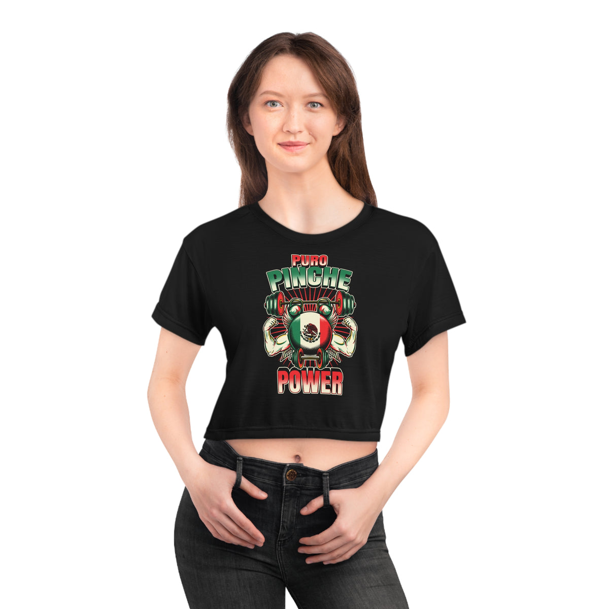 Crop Top Deportivo para Mujer - Puro Pinche Power