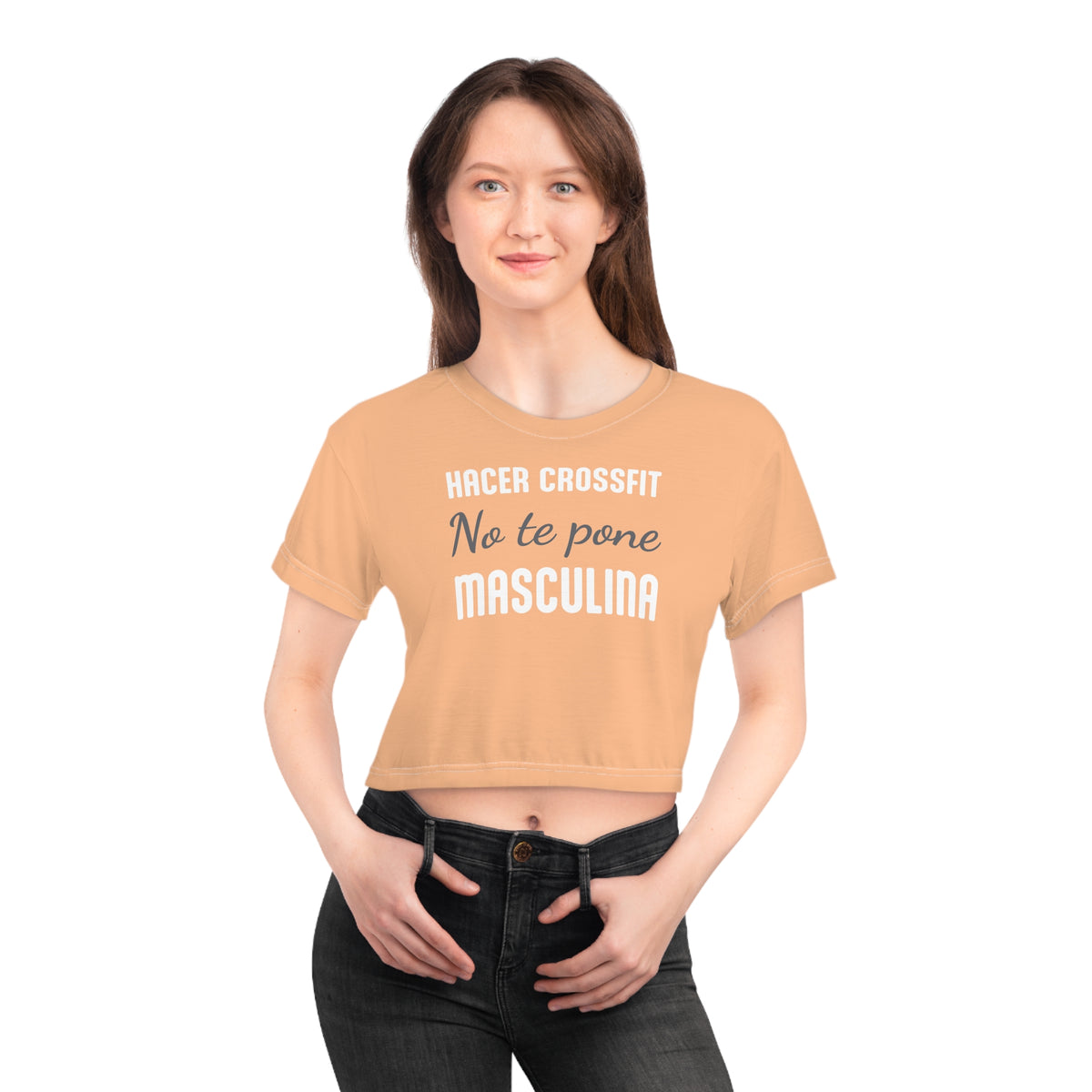 Crop Top de Entrenamiento para Mujer - "Más Culona" | Ropa Deportiva Hispana y Latina